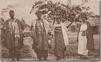 “A Yoruba bride and bridegroom”- vintage postcard circa 1910. 